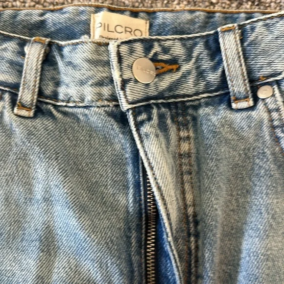 NWT Anthropologie Petite Pilcro The Madi Slit Front Denim Skirt Sz 6P - Picture 10 of 15